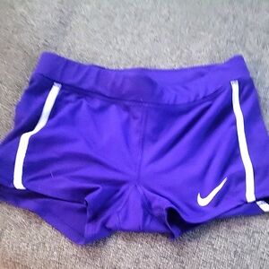 Nike Purple and White Sports Shorts